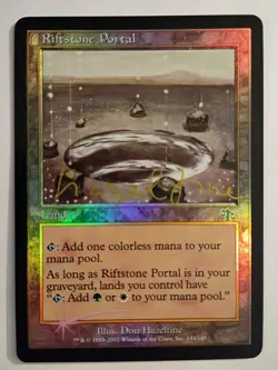 Magic The Gathering - 1x Signed Foil Riftstone Portal (mtg) Judgment - Image 1