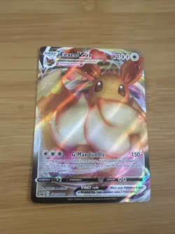 Pokemon TCG Eevee VMAX SWSH087 Black Star Promo Full Art Holo Card - Image 1