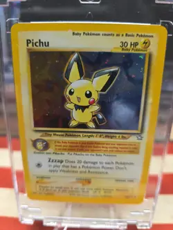Pokemon Pichu Neo Genesis Holo Rare 12/111 WOTC Vintage - Image 2