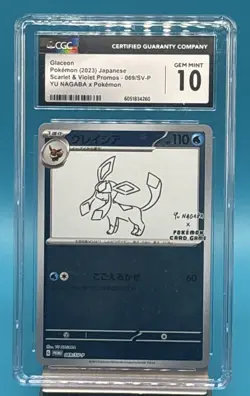 Pokemon card Yu Nagaba Glaceon #069 Scarlet & Violet Promos SV-P Japanese CGC 10 - Image 1