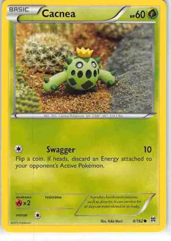 Cacnea 4/162 Common BREAKthrough Pokemon NM - Image 1