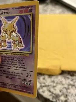 Pokemon TCG - Alakazam - 1/102 - Holo Unlimited Base Set Unlimited [Near Mint] - Image 3