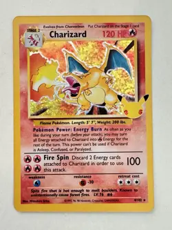 Pokemon TCG Charizard 25th Celebrations Holo Rare Card 4/102 - Image 1