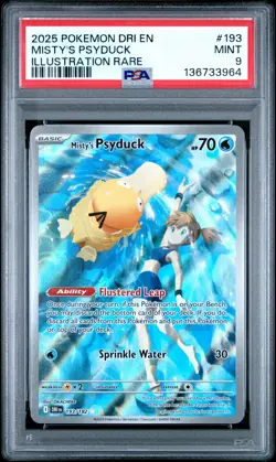 Misty'S Psyduck Pokemon Dri En-Destined Rivals 193 NM PSA 9 - Image 1