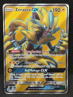 Zeraora GX 201/214 Full Art Ultra Rare Holo Pokemon 2018 SM Lost Thunder - Image 1