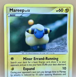 Mareep 82/127 – Platinum (Yuka Morii Clay Art) - NM - 2009 Pokemon TCG - Image 2