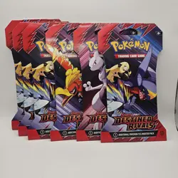 Pokemon Scarlet And Violet Destined Rivals NEW-Sleeved Booster (6) Pack Bundle - Image 1