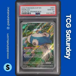 2023 POKEMON SV BLACK STAR PROMO 151 ETB #051 SNORLAX PSA 10 - Image 1