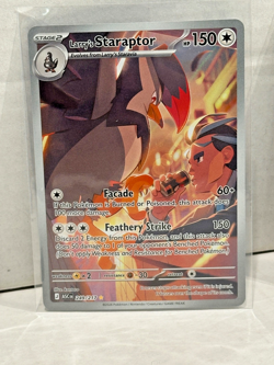 Pokemon TCG Larry's Staraptor Full Art Rare Scarlet & Violet 249/217 English - Image 1