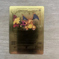 Pokemon Charizard Gold Foil Card 4/102 120HP - Image 1