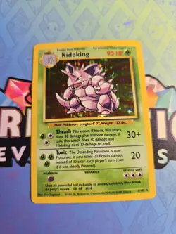 NM+ Nidoking Holo 11/102 Base Set Pokemon Card - Image 1