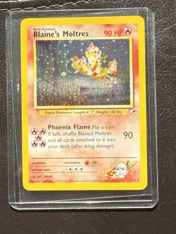 Blaine’s Moltres Gym Heroes 1/132 Holo Rare Pokemon LP - Image 1