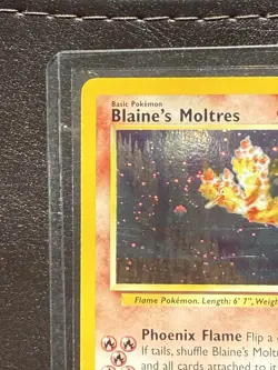 Blaine’s Moltres Gym Heroes 1/132 Holo Rare Pokemon LP - Image 2