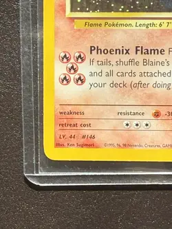 Blaine’s Moltres Gym Heroes 1/132 Holo Rare Pokemon LP - Image 5