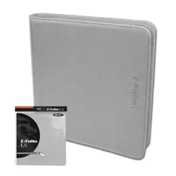 BCW White Z-Folio Pages LX Album 12 Pocket Trading Cards Zipper Binder - Image 1