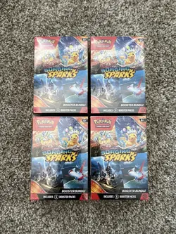 Sealed Pokemon Scarlet & Violet Cards Surging Sparks Booster Bundle Lot Of 4 - Image 1