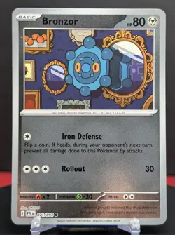 Pokemon Bronzor #071/094 English Phantasmal Flames Reverse Holo - Image 1