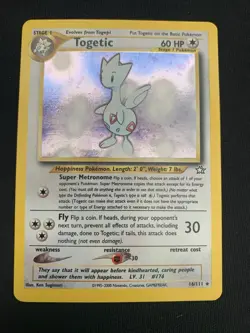 Togetic 16/111 Pokemon Neo Genesis Holo Rare Card -great condition - Image 1