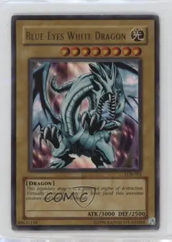 Blue-Eyes White Dragon YuGiOh Legend of Blue Eyes #LOB-001 2002 - Image 1