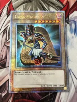 YUGIOH DARK MAGICIAN QUARTER CENTURTY RARE LC01-EN005 1ST NEAR MINT - Image 1