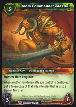 World of Warcraft TCG Doom Commander Zaakuul - Betrayal of the Guardian 134/202 - Image 1
