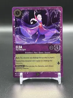 Disney Lorcana ~ ELSA - The Fifth Spirit ~ 6/P3 ~ Glitter Foil Promo - Image 1