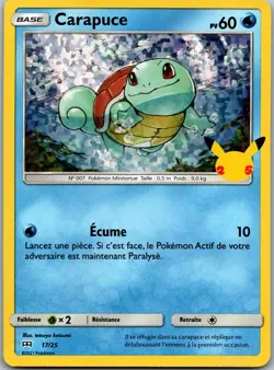 Pokemon Card TCG Carapuce (Squirtle) 17/25 McDonald's Collection 2021 NM FRENCH - Image 1