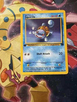 1st Edition Squirtle 68/82 Team Rocket Set Rare Vintage Pokemon Card - Image 1