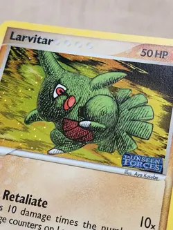 Pokemon Card - Larvitar Unseen Forces 61/115 Common Reverse Holo Stamped - Image 3