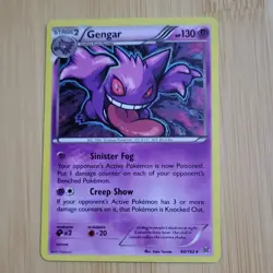 Pokemon Gengar 60/162 Breakthrough Holo Rare 130 HP Stage 2 Pokemon TCG Card - Image 1