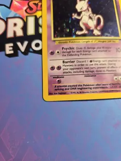 MP Mewtwo Holo 10/102 Base Set Pokemon Card - Image 3