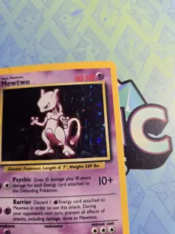 MP Mewtwo Holo 10/102 Base Set Pokemon Card - Image 5
