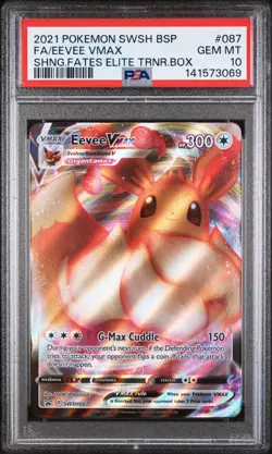 PSA 10 Eevee VMAX SWSH087 Black Star Promo Shining Fates ETB Pokemon Card - Image 1