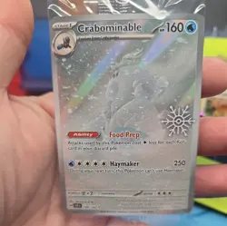 Pokemon TCG Crabominable Card 149/142 Holiday Calendar Stamped. sealed. damaged - Image 1