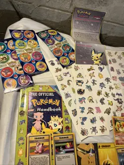 Huge Vintage 1990’s Pokemon Cards Stickers Lot: 1999 Mary Beth’s Collector Foil - Image 2