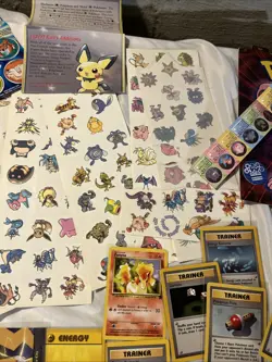 Huge Vintage 1990’s Pokemon Cards Stickers Lot: 1999 Mary Beth’s Collector Foil - Image 3