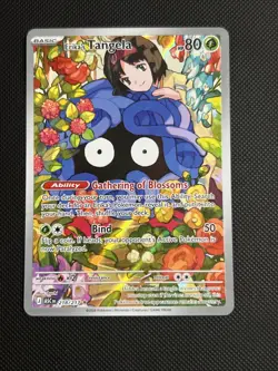 Pokemon Erika's Tangela Full Art Holo Grass Card 218/217 80 HP 50 Attack - Image 1