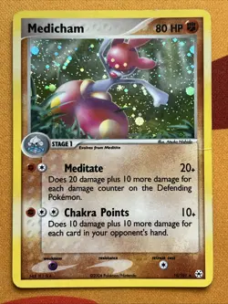 Pokemon Card - Medicham - Holo Rare (10/101) ex Hidden Legends *HP* - Image 1