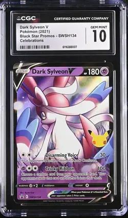 Dark Sylveon V SWSH134 SWSH: Sword & Shield Promo Cards Holo CGC 10 - Image 1