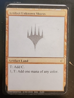 MTG Magic 1 x Artifact Unknown Shores x 1 - Unknown Event Playtest Cards - CL03 - Image 1