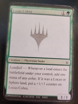 MTG Magic 1 x Locus Cobra x 1 - Unknown Event Playtest Cards - RG02 - Image 1