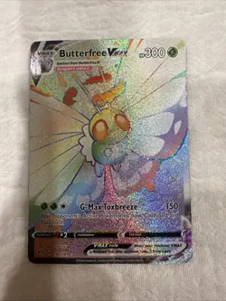 Pokemon TCG Butterfree VMAX Darkness Ablaze Holo Secret Rare Card 190/189 - Image 1