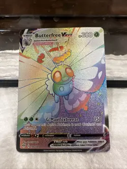Pokemon TCG Butterfree VMAX Darkness Ablaze Holo Secret Rare Card 190/189 - Image 3