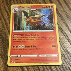 POKEMON CHARIZARD #010/078 RARE HOLOFOIL NM POKEMON GO CARD - Image 5
