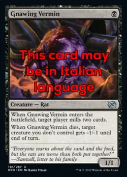 MTG 4x GNAWING VERMIN EXC - PARASSITA ROSICANTE 101 - BRO - MAGIC - Image 1