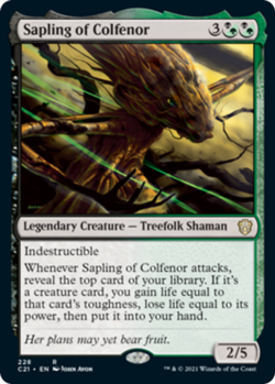 Sapling of Colfenor | NM | EN | Eventide Magic MTG EDH Treefolk Commander - Image 1