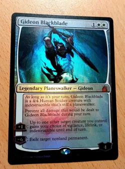 Mtg Magic: # FOIL # Gideon Schwarzklinge,Gideon Blackblade, PLANESWALKER - Image 1