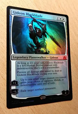 Mtg Magic: # FOIL # Gideon Schwarzklinge,Gideon Blackblade, PLANESWALKER - Image 2