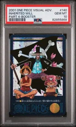 PSA 10 Luffy Foil One Piece Visual Adventure #140 Bandai Carddass 2001 - Image 1