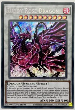 LIOV-EN035 Ruddy Rose Dragon - Secret Rare 1st Edition Near Mint YuGiOh Card - Image 1